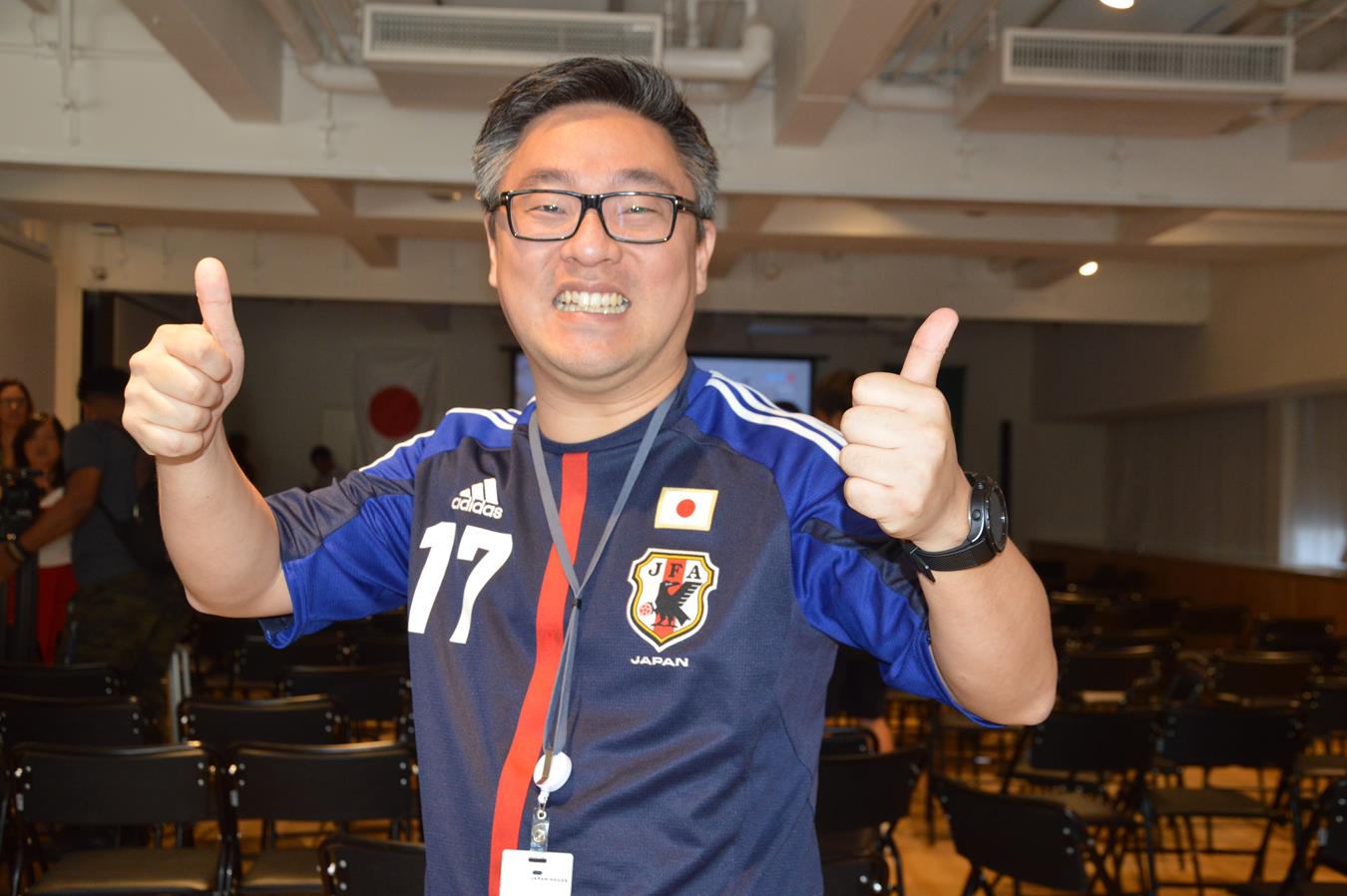 Claudio Kurita muito satisfeito com o resultado 2 x 1 para o Japão. (Foto: Luci Judice Yizima)